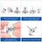 12 Sets Button Pins for Loose Jeans, No Sew and No Tools Instant Replacement Snap Tack Pant Button, Ceryvop Reusable and Adjustable Metal Pants Button Tightener